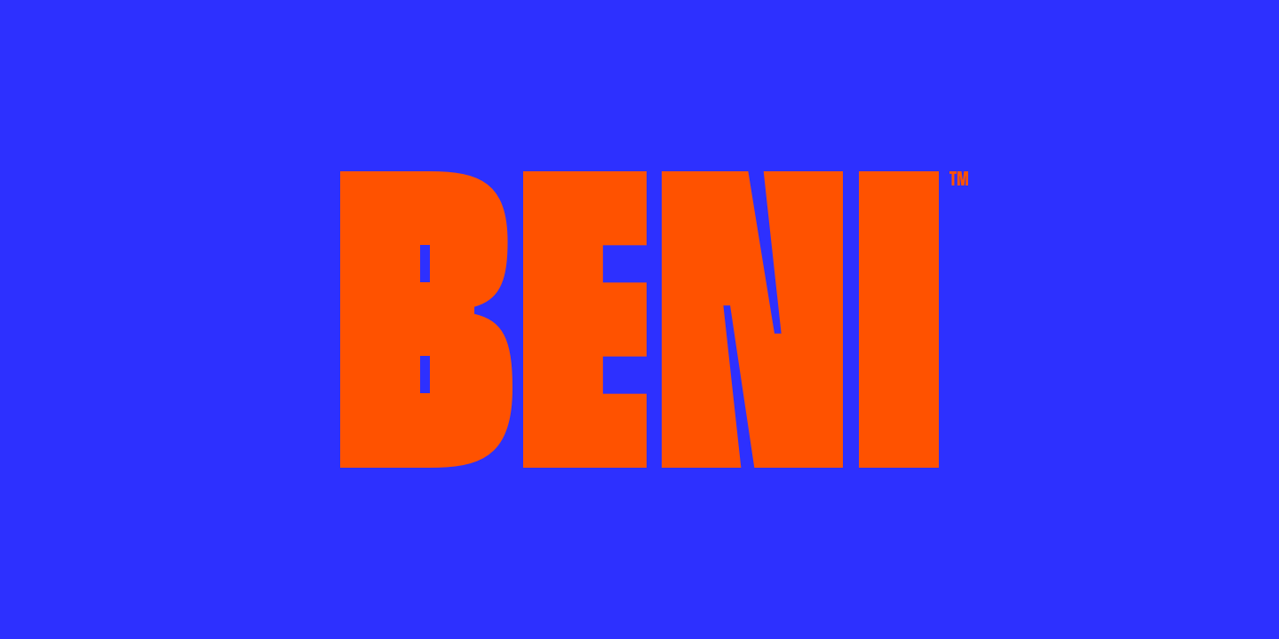 Schriftart Beni